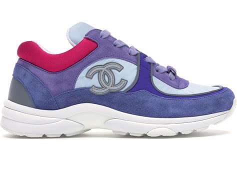 chanel low top trainer cc ivory blue|Chanel shoes uk.